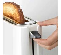 BLACK+DECKER - Tostador BXTO1001E | 1000W | Ranura Extra Grande y Ancha | 7 Niveles de Tostado | Extra Elevación | Función Stop | Bandeja Recogemigas | Recogecable | Blanco
