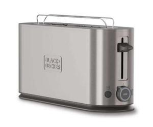 Tostadora Black & Decker BXTO1002E acero inoxidable 1000 W control 7 niveles