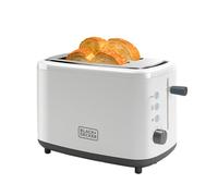 Tostadora Black+Decker con 2 ranuras extra anchas. 820W. Color Blanco