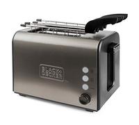 Tostadora - BLACK & DECKER ES9600090B, 900 W, 2 ranuras, 2 rebanadas, Inox
