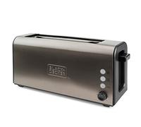 Tostadora Black+Decker con ranura extra grande. 1000 W. Inox
