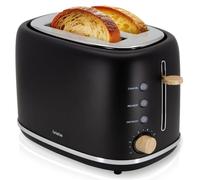 Tostadora Briebe TA1166BLK Nordic ranura ancha 2 rebanadas 870W negra