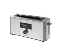 Cecotec Tostadora Vertical 1 Ranura Larga Touch&Toast Extra. 1000 W,24 Rebanas de Pan, Ranura Extra Ancha 3,5 cm, Pantalla Táctil y Parrilla Digital, Acabados en Acero Inoxidable