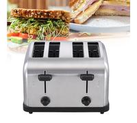 Tostadora comercial de 1800 W, for 4 rebanadas, con 6 ajustes de temperatura, ideal for el desayuno, apertura automática, ideal for cocinas y tiendas de desayuno.