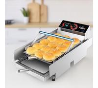 Tostadora comercial de acero inoxidable con control de temperatura para bagels y hamburguesas, ideal para aperitivos y restaurantes