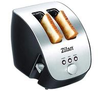 zilan z şekil - Tostadora de acero inoxidable, 2 rebanadas, Tostadora de diseño, Tostadora oblicua, Máquina para tostar, 1000 W, Carcasa de acero inoxidable, Ajustable sin niveles, Diseño INOX
