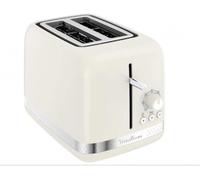 Moulinex tostadora Soleil LT300A - Tostadora 2 ranuras cortas de 850 W, 7 niveles de tostado y 3 funciones, descongelar y recalentar, ranuras de ancho variable, palanca extracción, color marfil