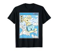 Tostadora de surf Happy Toast Japan Wave Kawaii Estética Camiseta