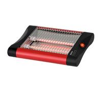 SOGO Tostadora Horizontal para Pan y Bollería 300W - Tostadora Pan Plana con Resistencias de Cuarzo y Temporizador de 5 Minutos - Bandeja Extraíble para Migas e Indicador luminoso