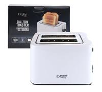 Tostadora Italian Design Dual 700W Blanco y Acero 2 Rebanadas Selector 7 Niveles
