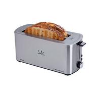 Jata TT1046 - Tostadora Inox de Ranura Larga Doble 1400W, Tostador de Pan con Descongelación y Recalentado, 5 Niveles de Tostado, Acero Inoxidable, Bandeja Recogemigas