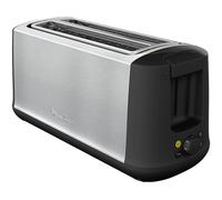 Moulinex Subito Select, Tostadora de 2 ranuras largas, 7 niveles de tostado, descongela, recalienta, función ECO, exterior acero inoxidable, bandeja recogemigas extraíble, palanca elevadora, LS342D10