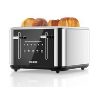 Tostadora Pan Inteligente Automatica Digital Ranura Extra Ancha Pantalla Tactil 6 Niveles Tostado Seleccion tipo Pan Descongelar Recalentar con Bandeja Migas Rejilla Acero Inoxidable