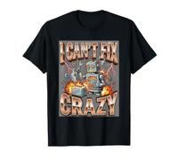 Tostadora reparadora de Robot Divertido y Loco I Can't Fix Camiseta