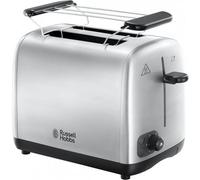 Russell Hobbs Adventure 24080-56 - Tostadora, 2 Ranuras Anchas, para 2 Rebanadas, Acero Inoxidable, Plata