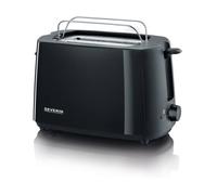 Severin AT 2287 Tostadora Automática, Incluye Soporte para Tostar Panecillos, 2 Ranuras Cortas, 700 W, Negro