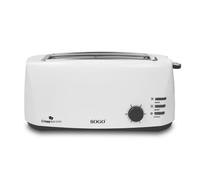Tostadora Sogo 2 ranuras largas 1400W control giratorio blanca funciones recalentar y descongelar