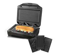 Taurus - Miami Premium sandwichera 900 W Negro, Acero inoxidable