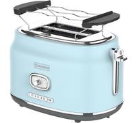 Tostadora Westinghouse Retro - 2 ranuras - Ranuras extraanchas - Rejilla para mantener el calor - 815 W - Azul