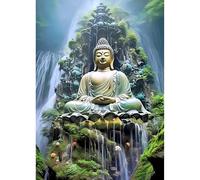 TOSTOG Diamond Painting Kit Completo,Estatua de Buda 5D DIY Diamante Cristal Bordado Punto de Cruz Painting Pinturas para Adultos Decoración Pared Hogar 30x40cm
