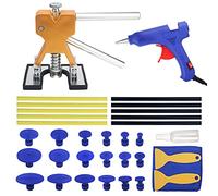 Tosucs - Kit de desbordamiento sin pintura, 34 unidades con pistola de pegamento, dorado para coche, refrigerador, moto, cuerpo, puerta (dorado)
