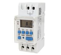 Tosun Temporizador Digital Programable Semanal THC-15A, Interruptor Horario 16A 230V, Carril DIN, Blanco