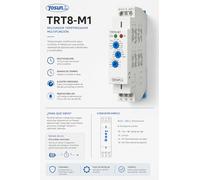 Tosunlux Relé Temporizador Multifunción TRT8-M1, 10 Funciones, Blanco, 12-240V AC/DC, 16A, Carril DIN