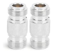 Tosuny 2 Piezas N Conector Hembra de Doble Paso, Conector Tipo N Hembra para Antenas, Radio, WiFi, telecomunicaciones, Cable coaxial