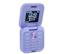 Tosuny 2G Mi NI - Teléfono móvil plegable con Dual Nano SIM, pantalla de 1,77 pulgadas, cámara HD, radio FM, linterna LED, para personas mayores (morado)