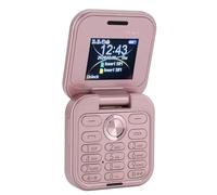 Tosuny 2G Mi NI - Teléfono móvil plegable con Dual Nano SIM, pantalla de 1,77 pulgadas, cámara HD, radio FM, linterna LED, para personas mayores (PINK)