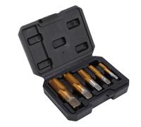 Tosuny 5 PCS Juego de Machos de Roscar para Tubería NPT, Herramienta de | Cortador de hilo interno de precisión, kit de troqueles de roscado manual, tareas de reparación de automóviles, con estuche