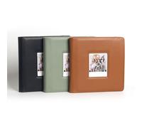 Tosuny Álbum de Fotos con Capacidad para 288 Fotos Instantáneas de Gran Formato (3,5 X 4,3 pulgadas), Piel Sintética con Banda Elástica, para Guardar Recuerdos de Graduación de Bodas, (BROWN)