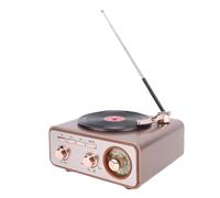 Tosuny Am FM SW Radio Retro Altavoz, Batería de 1200 MAh Recargable Portátil con Antena Telescópica para la Cocina en Casa Camping de Viajes Al Aire Libre (Silver)
