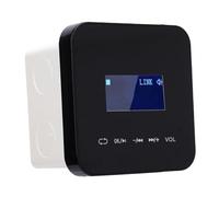 Tosuny Amplificador de Pared de 2 Canales, Amplificador de Música de Pared 5.0 con Pantalla LCD de 1,7" y Control Remoto, Control Remoto Inalámbrico por Infrarrojos, Compatible con MP3 (Black)