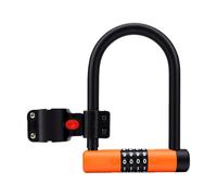 Tosuny Bicycle Lock with 4-digit Combination, Weather Proof | Viga de acero de alta seguridad recubierta de silicona, diseño portátil, cable incluido