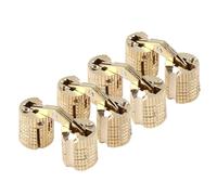 Tosuny Bisagras Ocultas De Latón 8mm 180° |Bisagras De Barril para Gabinete De Cobre, Paquete De 4 Piezas