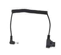 Tosuny Cable de Alimentación DTAP Masculino DC 5.5 * 2. MM para la Luz LED LED del Monitor de la Cámara, Cable de Espiral Elástico para BMCC BMPC 4K, Establo de Plástico de Potencia Negra 100 Cm