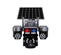 Tosuny Cámara de Seguridad Solar 4G LTE, 3 Lentes Cámara Al Aire Libre Inalámbrica 2K HD, Vista Panorámica de 360 °, Tres Cámaras en una, No Se Necesita WiFi, Detección Humana de IA