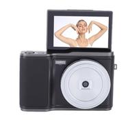 Tosuny Cámara Digital 4K para Fotografía, Cámara Vlogging de 48MP con Pantalla Abatible de 180° de 3", Zoom Digital 18X, Enfoque Automático, Antivibración, Filtro, de Viaje (Black)