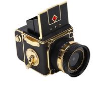 Tosuny Cámara Digital Retro con Enfoque Automático, Cámara de Vlogging 2.7K para Principiantes, 12MP, Apunta y Dispara, con Visor IPS de 2 Pulgadas a la Altura de la Cintura, Zoom 16X, (Black)