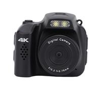 Tosuny Cámara Retro 4K, Mini Cámara Digital con Foto de 64MP y Video 4K, 1.54 '' HD Pantalla y Luz LED, 19 Filtros Vintage - Diseño de Llavero para Estudiantes Viajes y Fotografías Al (Black)