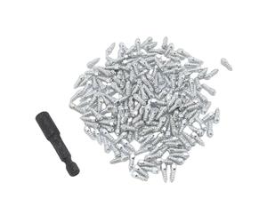 Tosuny Clavos para Neumáticos, Clavos Antideslizantes de Acero de 12 Mm para Neumáticos de Nieve con Herramienta de Instalación, Pernos Atornillados para para Moto, Motocicleta, Moto de Cross,