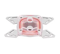 Tosuny Computadora CPU Water Cooler, Universal CPU Water Cooling Block Red Copper Base Pom Cover w/Waterway para AM4.