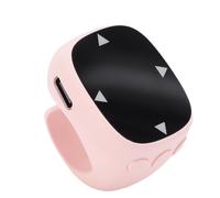 Tosuny Control Remoto de Bluetooth Inteligente, Anillo de Desplazamiento Remoto con Pantalla Táctil, Rango de 10 M de Batería de 24 Horas para Fotos Videos Página Turning Music (Pink)