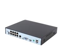 Tosuny de Seguridad PoE NVR de 8 Canales, Grabador de Vídeo en Red 4K H.265+ con PoeSwitch de 8 Puertos, sin Disco Duro, Grabador de Vídeo en Red 1080P para Vigilancia Doméstica y (Enchufe de la UE)