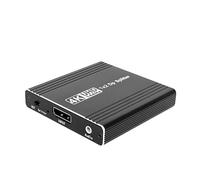 Tosuny Divisor DisplayPort 1 en 2 Salidas, Soporte MST 4K 144Hz para Monitor Dual, Concentrador DP de Aluminio con Extracción de Audio, Modo Espejo y Extensión para PC Portátil