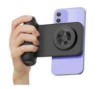 Tosuny Empuñadura Magnética para Cámara de Teléfono, Empuñadura de Obturador para Cámara de Teléfono Inteligente con Control Remoto Bluetooth Desmontable, Soporte para Zapata Fría y (Black)