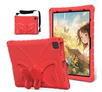 Tosuny Funda para iOS Pad Pro 12,9 Pulgadas (2018/2020/2021/2022), 13 Pulgadas (2024), iOS Pad Air 13" (2024-2025), Funda Protectora de Cuerpo Completo con Giratorio y Soporte (Rojo)