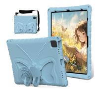 Tosuny Funda para iOS Pad Pro 12,9 Pulgadas (2018/2020/2021/2022), 13 Pulgadas (2024), iOS Pad Air 13" (2024-2025), Funda Protectora de Cuerpo Completo con Giratorio y Soporte (Azul Claro)