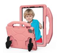 Tosuny Funda para iOS Pad Pro de 11 Pulgadas (2018/2020/2021/2022/2024), iOS Pad Air 4/Air 5 de 10,9 Pulgadas, Funda Protectora de Cuerpo Completo a Prueba de Golpes con Asa Plegable (Rosa durazno)